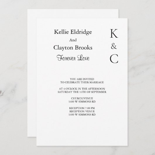 Uitnodiging voor het plegen van liefdesweddenschap (Voorkant / Achterkant)