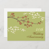 Uitnodiging voor het Plum Blossom-jubileumfeest L- (Voorkant / Achterkant)