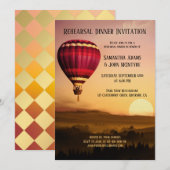 Uitnodiging voor het proefdiner bij zonsondergang  (Voorkant / Achterkant)