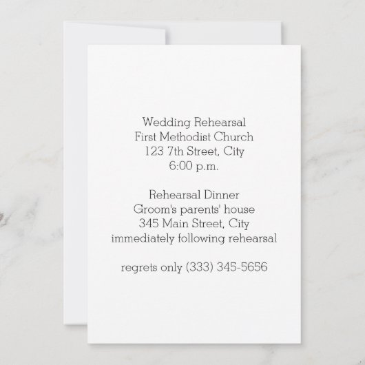 Uitnodiging voor het proefdiner in Navy & Mint (Achterkant)