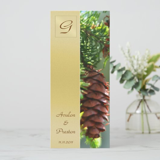 Uitnodiging voor het programma Monogram Winter Pin (Staand voorkant)