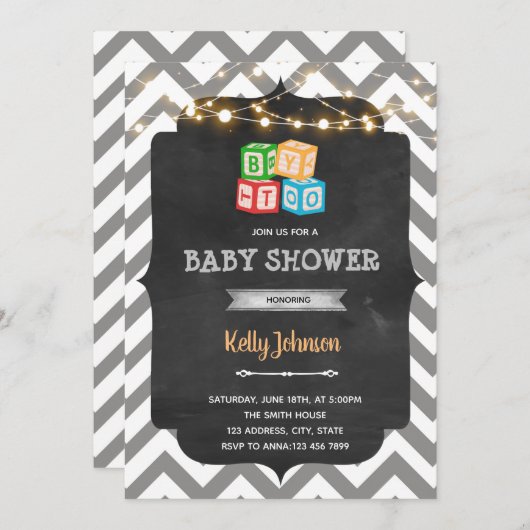 Uitnodiging voor het revealen van het geslacht van (Voorkant / Achterkant)