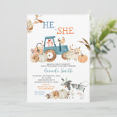 Uitnodiging voor het revealen van het geslacht van (Staand voorkant)