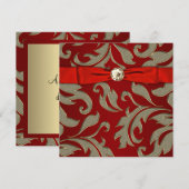 Uitnodiging voor het Rode Goud Zwarte Galafeest (Voorkant / Achterkant)