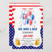 uitnodiging voor het rode wit en brouwen (Voorkant / Achterkant)