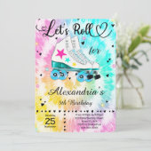 Uitnodiging voor het Rollerskaten (Staand voorkant)