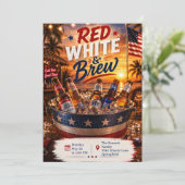 Uitnodiging voor het Rood-Wit-Brouwfeest (Staand voorkant)