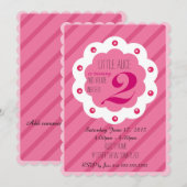 Uitnodiging voor het roze meisje (Voorkant / Achterkant)