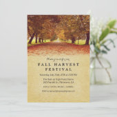 Uitnodiging voor het Rustieke Herfst Oogstfeest (Staand voorkant)