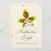 uitnodiging voor het schilderen van orchidee bruil (Voorkant / Achterkant)