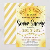 Uitnodiging voor het 'Senior Sunrise Event'-feest (Voorkant / Achterkant)