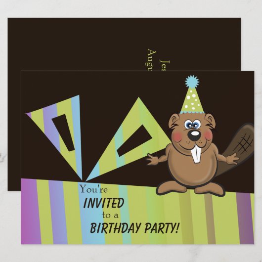 uitnodiging voor het slaan (Voorkant / Achterkant)