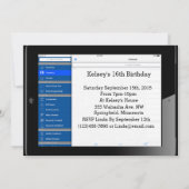 Uitnodiging voor het sms-en (Achterkant)