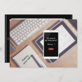 Uitnodiging voor het sms-en (Voorkant / Achterkant)