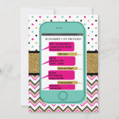 Uitnodiging voor het sms-en van de telefoon - Tien (Voorkant)