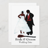 Uitnodiging voor het springen over de bezemsteel (Voorkant / Achterkant)