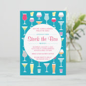 Uitnodiging voor het stocken van de bar in het bla (Staand voorkant)