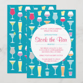Uitnodiging voor het stocken van de bar in het bla (Voorkant / Achterkant)