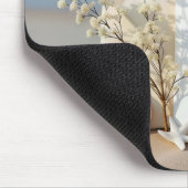 Uitnodiging voor het strand met zeester muismat (Hoek)