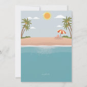 Uitnodiging voor het strand van bestemming (Achterkant)