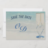 Uitnodiging voor het strandelegante bruiloft op be (Achterkant)