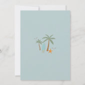 Uitnodiging voor het strandverjaardagsfeest Surf B (Achterkant)