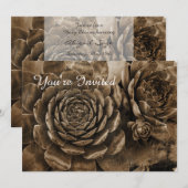 Uitnodiging voor het succulent Baby shower van kip (Voorkant / Achterkant)