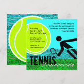 Uitnodiging voor het Tennis-toernooi 1 (Voorkant / Achterkant)
