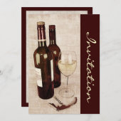 Uitnodiging voor het testen van bijtende wijn (Voorkant / Achterkant)