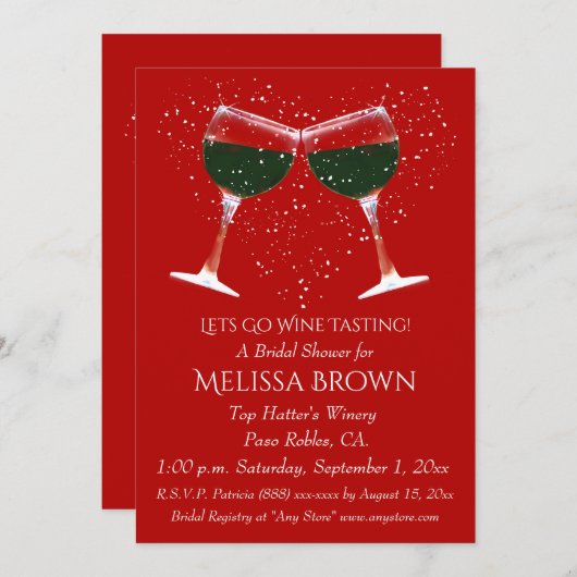 Uitnodiging voor het testen van vrijgezellenfeest (Voorkant / Achterkant)