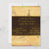 Uitnodiging voor het testen van wijn (Achterkant)