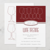 Uitnodiging voor het testen van wijn (Voorkant / Achterkant)