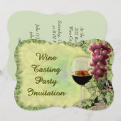 Uitnodiging voor het testen van wijn (Voorkant / Achterkant)
