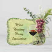 Uitnodiging voor het testen van wijn (Staand voorkant)