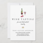 uitnodiging voor het testen van wijn (Voorkant)