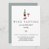 uitnodiging voor het testen van wijn (Voorkant / Achterkant)