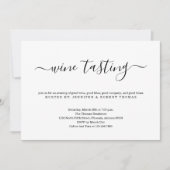 Uitnodiging voor het testen van wijn (Voorkant)