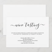 Uitnodiging voor het testen van wijn (Voorkant / Achterkant)