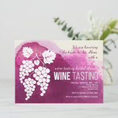 Uitnodiging voor het testen van wijn (Staand voorkant)