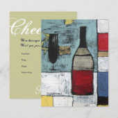 Uitnodiging voor het testen van wijn (Voorkant / Achterkant)