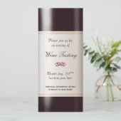 Uitnodiging voor het testen van wijn (Staand voorkant)