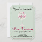 Uitnodiging voor het testen van wijn die u kunt aa (Voorkant)