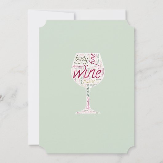 Uitnodiging voor het testen van wijn die u kunt aa (Achterkant)