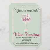 Uitnodiging voor het testen van wijn die u kunt aa (Voorkant / Achterkant)