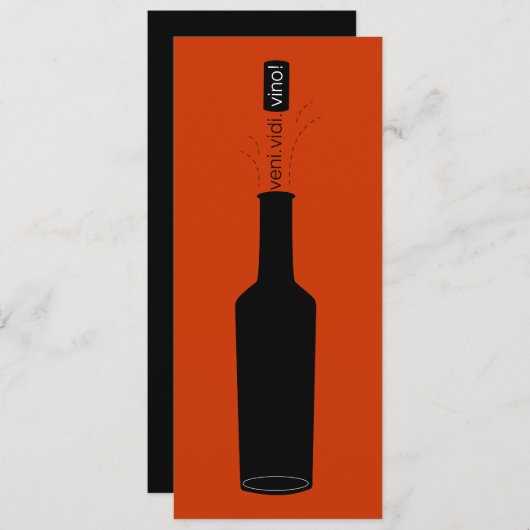 Uitnodiging voor het testen van wijn uit te wijnen (Voorkant / Achterkant)