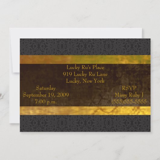 Uitnodiging voor het testen van witte wijn (Achterkant)