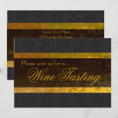 Uitnodiging voor het testen van witte wijn (Voorkant / Achterkant)