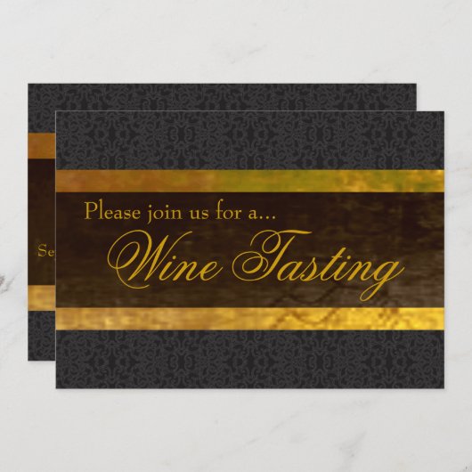 Uitnodiging voor het testen van witte wijn (Voorkant / Achterkant)