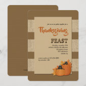 Uitnodiging voor het Thanksgivingseizoen (Voorkant / Achterkant)
