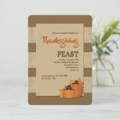 Uitnodiging voor het Thanksgivingseizoen (Staand voorkant)
